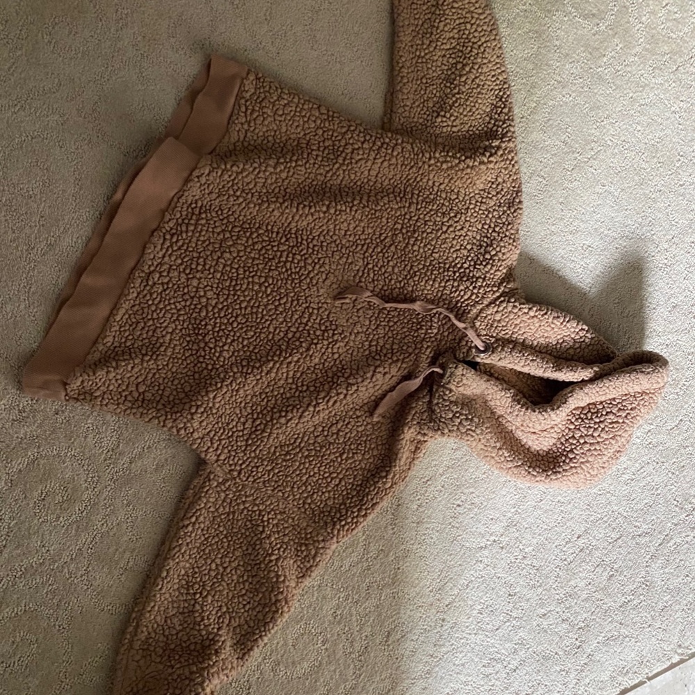 Drop Shoulder Teddy Hoodie